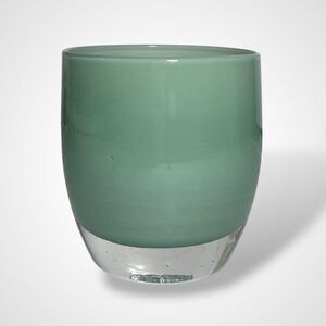 Glassybaby Breathe Votive Candle Holder Green Hand Blown Glass Pre Triskelion